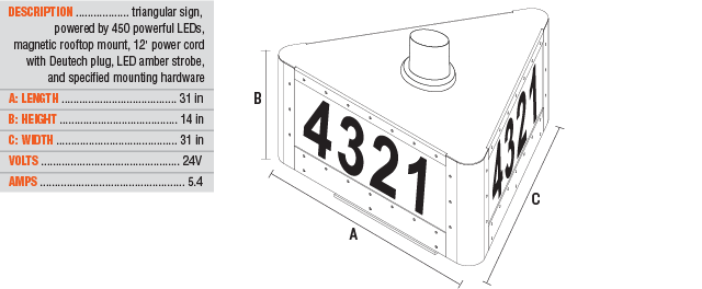 Vehicle Identification Lights - Triangular