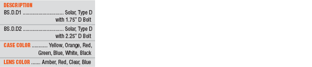 Duplicate of Solar Barricade Lights - D-Bolt, Type D (360˚ visibility)